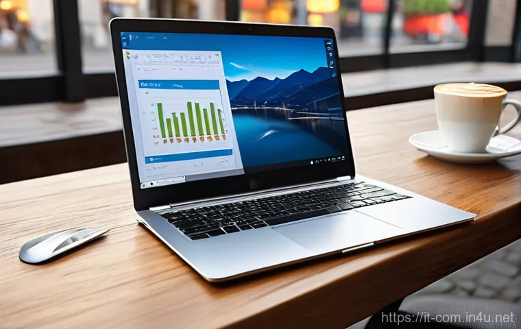사무용 노트북과 게이밍 노트북 비교 - **Prompt 1: The Efficient Professional's Ultrabook**
    "A sleek, silver ultrabook with a super-thi...