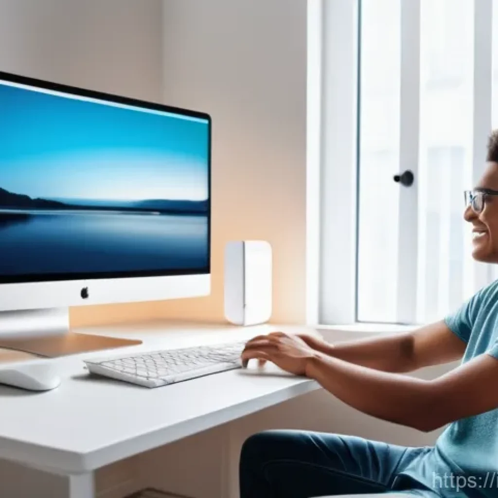 컴퓨터 성능 테스트 소프트웨어 추천 - A medium shot of a young adult, appearing to be in their late teens, casually dressed in a comfortab...