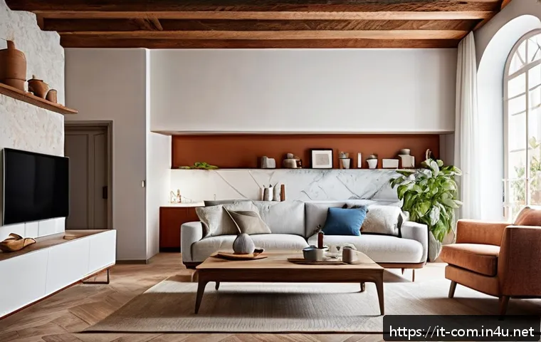 컴퓨터 네트워크 속도 향상 방법 - A modern Italian living room with a centrally positioned Wi-Fi router placed high on a stylish woode...