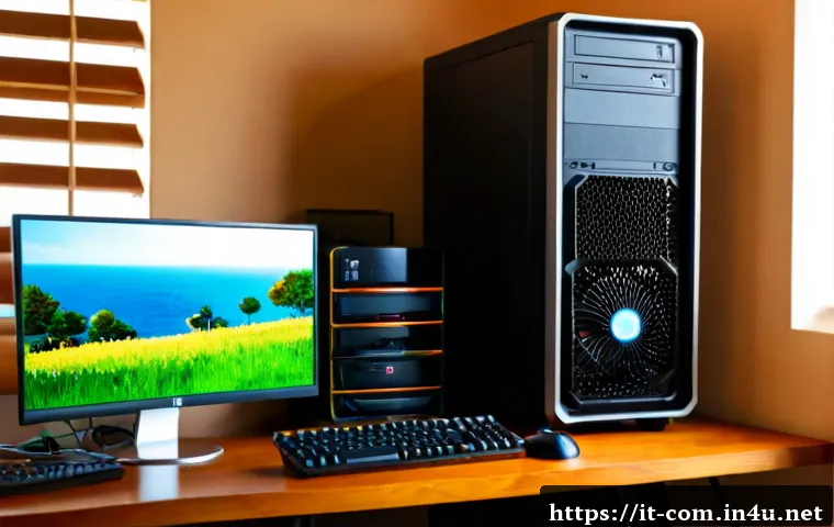 중급 게이밍 PC를 위한 CPU 선택 - Photorealistic Italian home office workspace for choosing a mid-range gaming PC CPU, open desktop to...